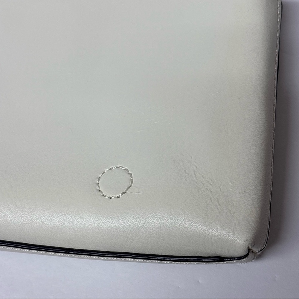 Kate Spade New York Montford Park Straw & White w/ Gold Clutch/Purse - Picture 7 of 15